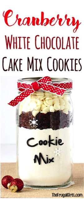 Cranberry White Chocolate Cake Mix Cookies