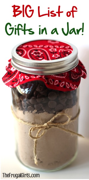 Gifts in a Jar Ideas at TheFrugalGirls.com