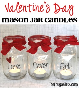 Valentines Day Mason Jar Candles