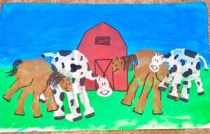 Painting of Farm Handprint art.