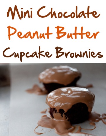 Mini Chocolate Peanut Butter Cupcake Brownies