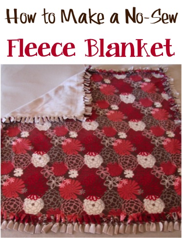 No Sew Fleece Blanket Tutorial