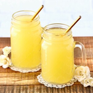 Yellow Party Punch in jars.