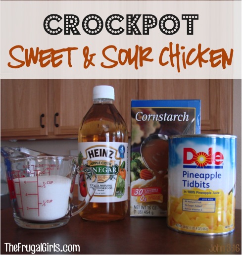 Crockpot Sweet and Sour Chicken Recipe at TheFrugalGirls.com