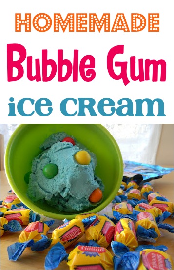 Bubble Gum Ice Cream Recipe Homemade Blue Ice Cream The