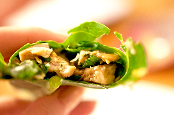 Low Carb Chicken Wraps with Lettuce