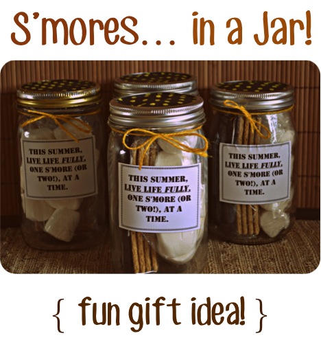 S'mores in a Jar Gift Idea at TheFrugalGirls.com