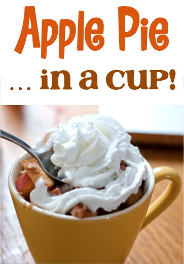 Homemade Apple Pie in a Cup Recipe ~ at TheFrugalGirls.com