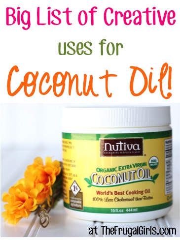 Creative Coconut Oil Uses at TheFrugalGirls.com