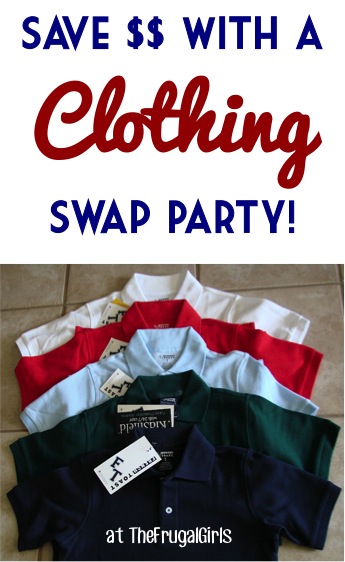 Clothing Swap Party Tip at TheFrugalGirls.com