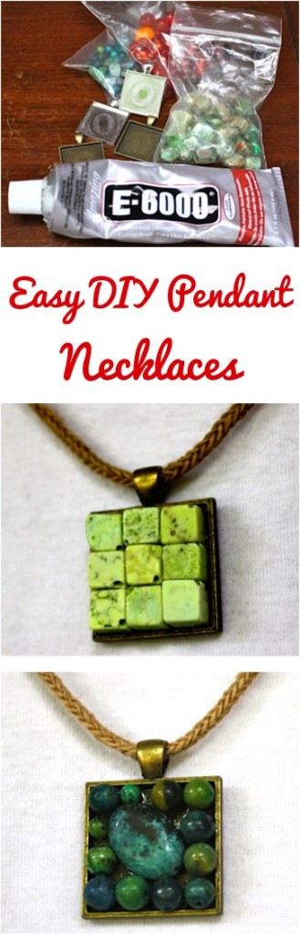 Easy DIY Bead Pendant Necklaces at TheFrugalGirls.com