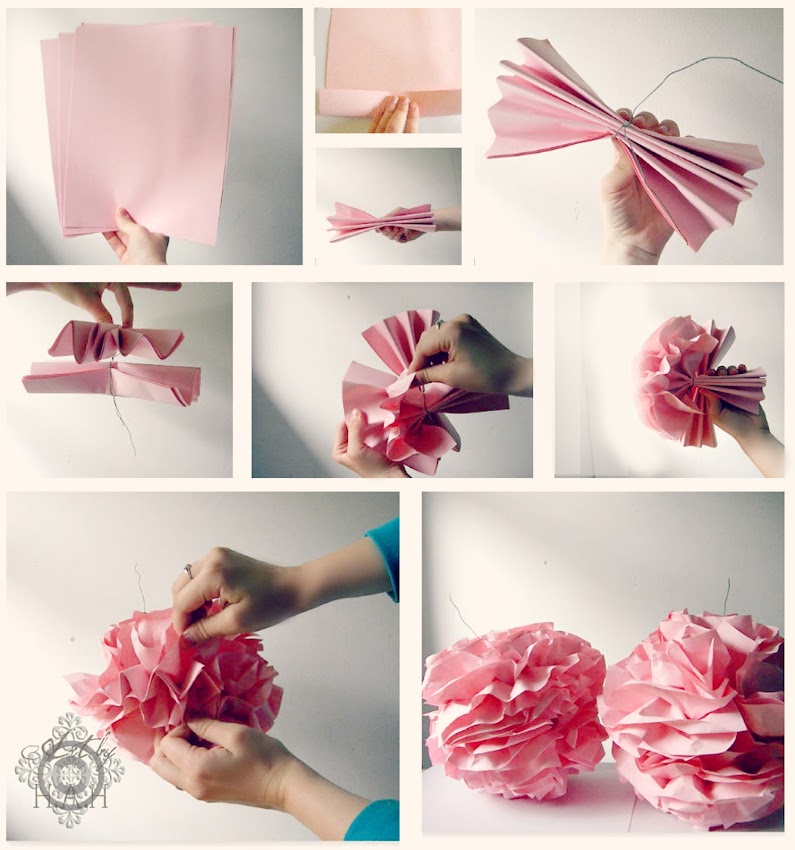 Pretty DIY Flower Poms! - The Frugal Girls