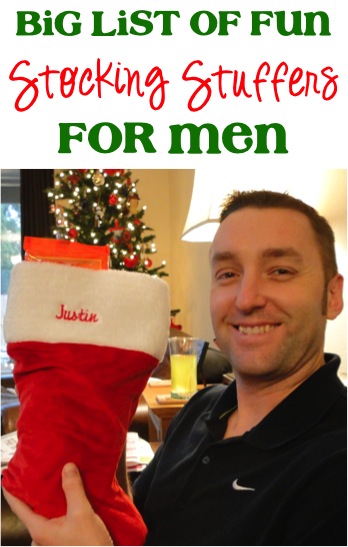 BIG List of Fun Stocking Stuffers for Men at TheFrugalGirls.com