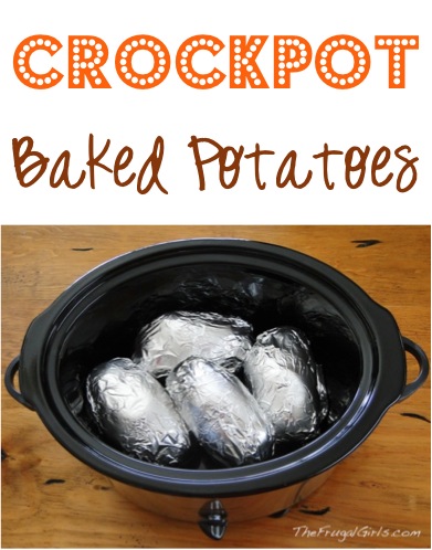 Crockpot Baked Potatoes from TheFrugalGirls.com