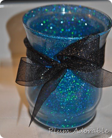 DIY Glitter Vase - Blue