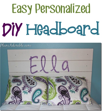 Easy Personalized DIY Headboard at TheFrugalGirls.com