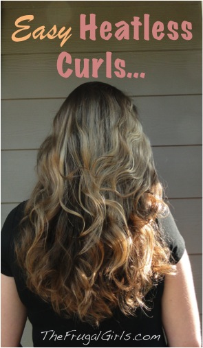 Easy Heatless Sock Bun Curls And Wavy Hair The Frugal Girls