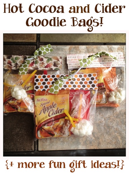 DIY Hot Cocoa Gift Bags at TheFrugalGirls.com