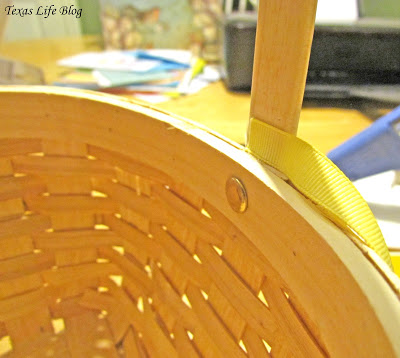 How To Hot Glue Ribbon To A Basket