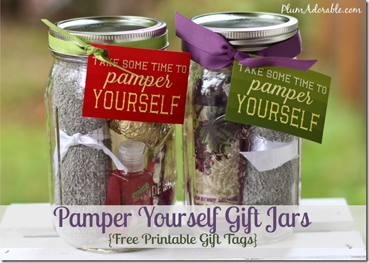 Pamper Yourself Gifts in a Jar Ideas