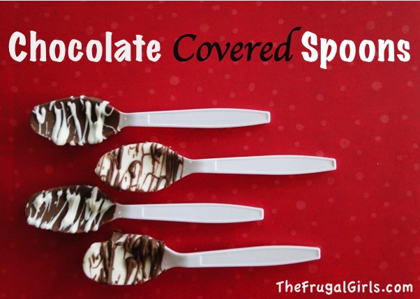 Chocolate Covered Spoons from TheFrugalGirls.com