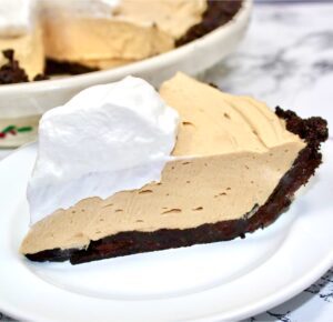 Slice of Chocolate Peanut Butter Pie.