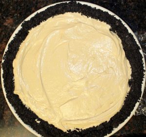 Peanut Butter filling in an Oreo crust.
