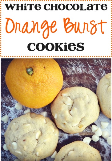White Chocolate Orange Burst Cookies Recipe at TheFrugalGirls.com