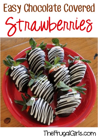 Easy Chocolate Covered Strawberries at TheFrugalGirls.com