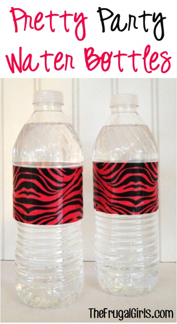 Pretty Party Water Bottles from TheFrugalGirls.com
