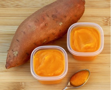 Homemade Baby Food Sweet Potato Recipe from TheFrugalGirls.com