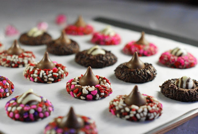 Chocolate Valentine Hershey Kiss Cookies Full Cookie Sheet