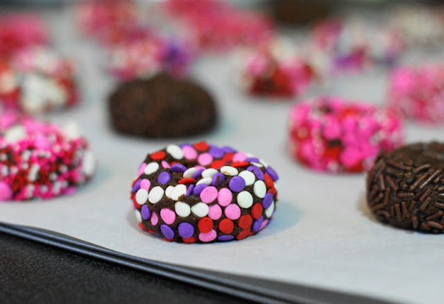 Chocolate Valentine Kiss Cookies Dough Dots
