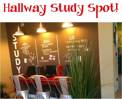 Hallway Study Spot at TheFrugalGirls.com