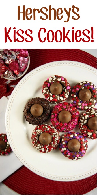 Chocolate Valentine Kiss Cookies Recipe at TheFrugalGirls.com