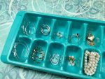 Jewelry Organization in an Ice Cube Tray