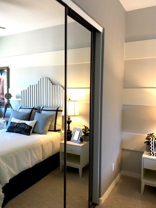 Make Bedroom Feel Bigger with Mirrored Closet Doors