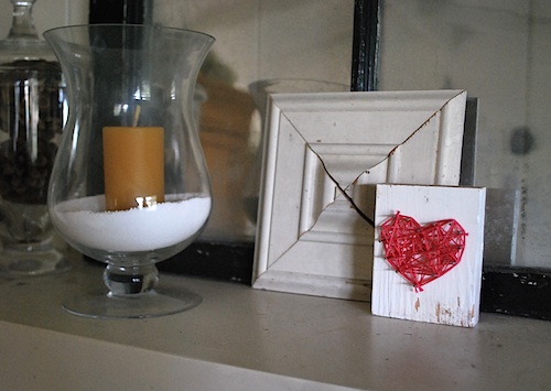 Nail-and-floss-heart-on-mantel