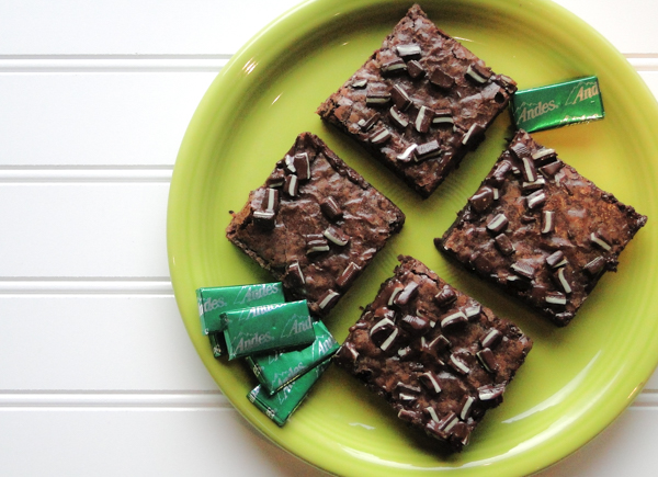 Andes Mint Brownies | TheFrugalGirls.com