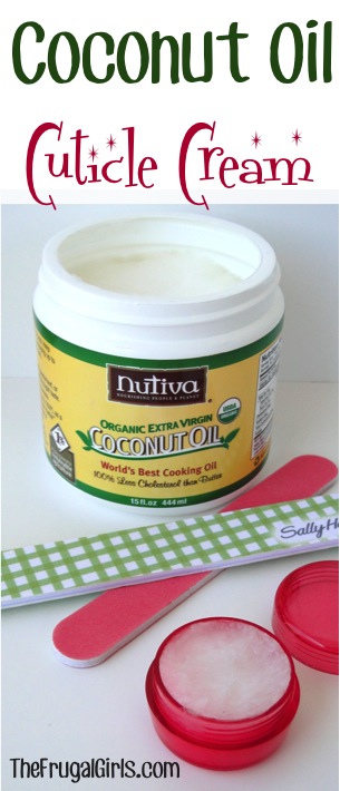 Coconut Oil Cuticle Cream at TheFrugalGirls.com