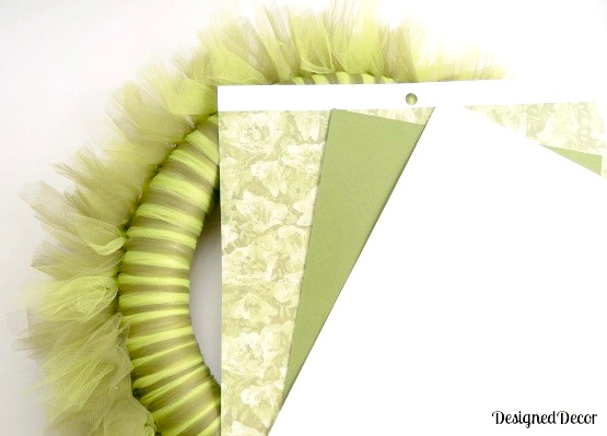 DIY Spring Burton & Burton Tulle Ribbon Wreath - Outnumbered 3 to 1