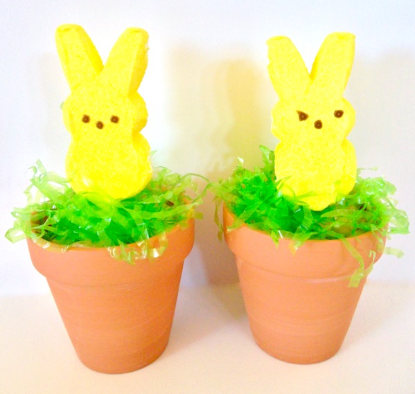 Peeps in a Pot Easter Table Favors