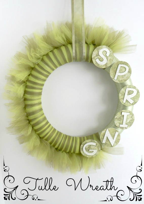 Easy Spring Tulle Wreath Ideas at TheFrugalGirls.com
