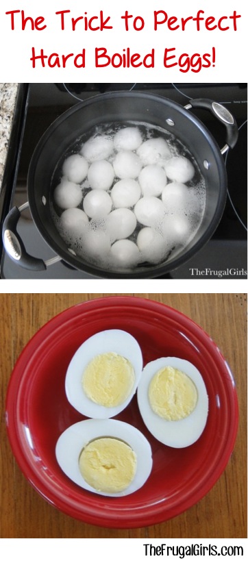 The Trick to Perfect Hard Boiled Eggs at TheFrugalGirls.com