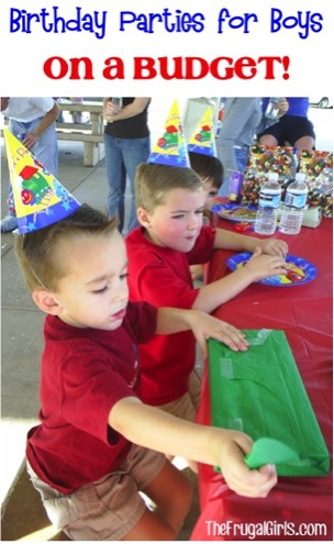 Birthday Party Ideas for Boys - on a Budget at TheFrugalGirls.com