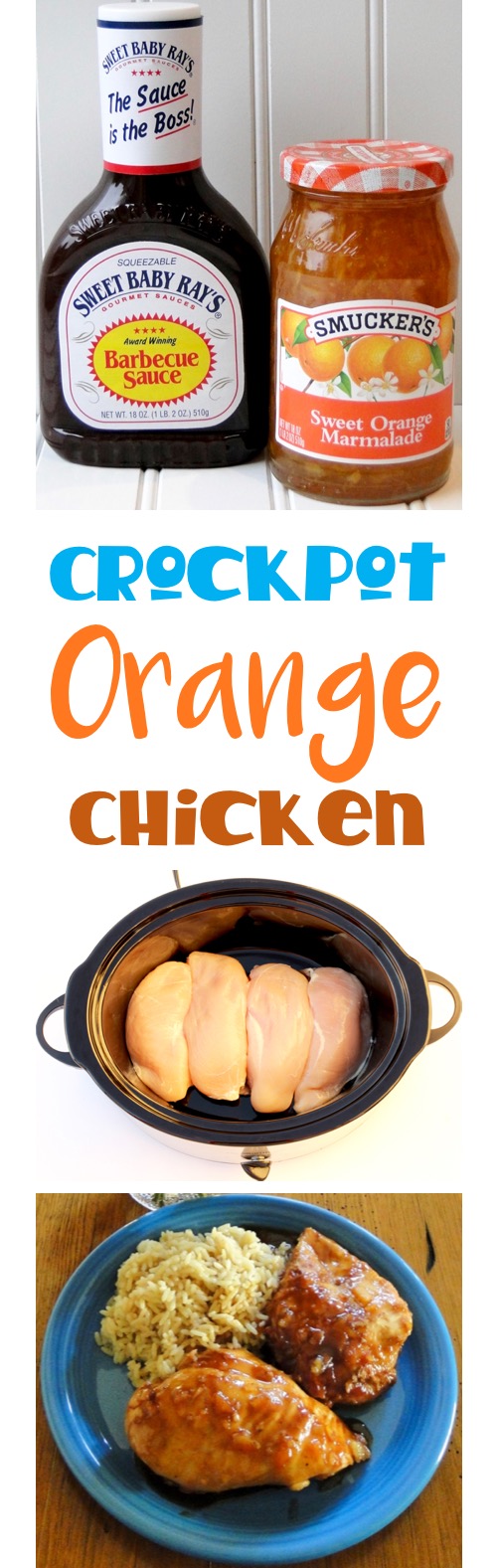 Crockpot Orange Chicken Recipe Easy 4 Ingredients from TheFrugalGirls.com