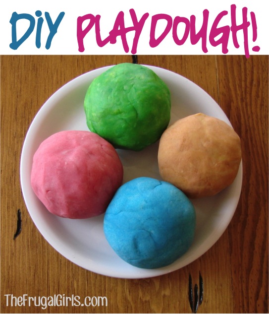 Homemade Playdough Recipe from TheFrugalGirls.com