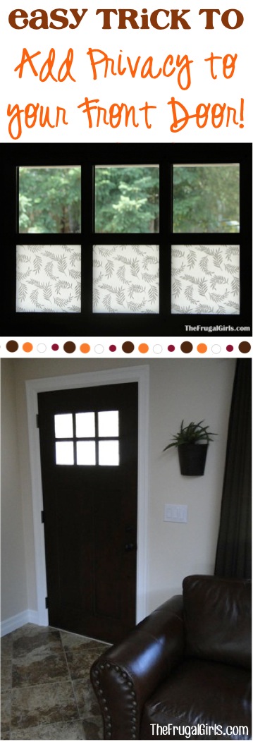 DIY Front Door Privacy Ideas at TheFrugalGirls.com