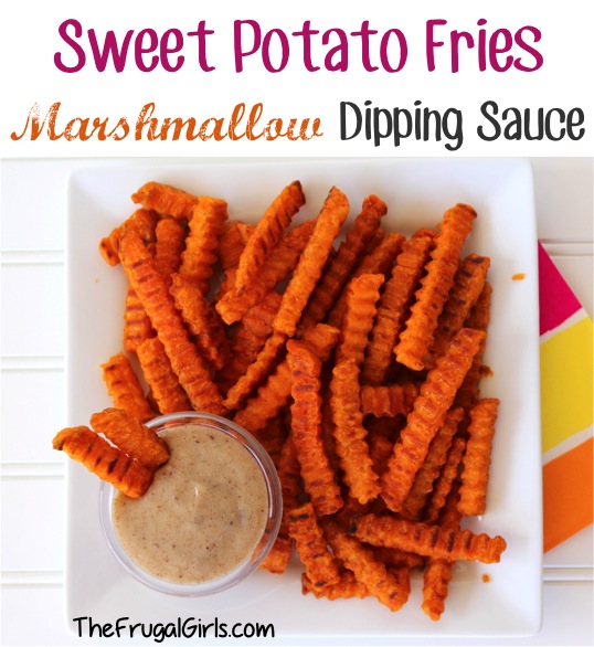 Marshmallow Cream Dipping Sauce for Sweet Potato Fries from TheFrugalGirls.com