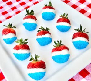 4th of July Strawberries Easy